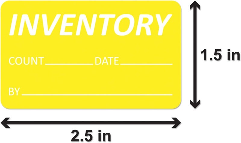 OfficeSmartLabels Inventory Labels (2.5 x 1.5 inch, Bright Yellow & Pink - 600 Labels) Inventory Count Writable Stickers for Inventory Management or Inventory Control - Image 2